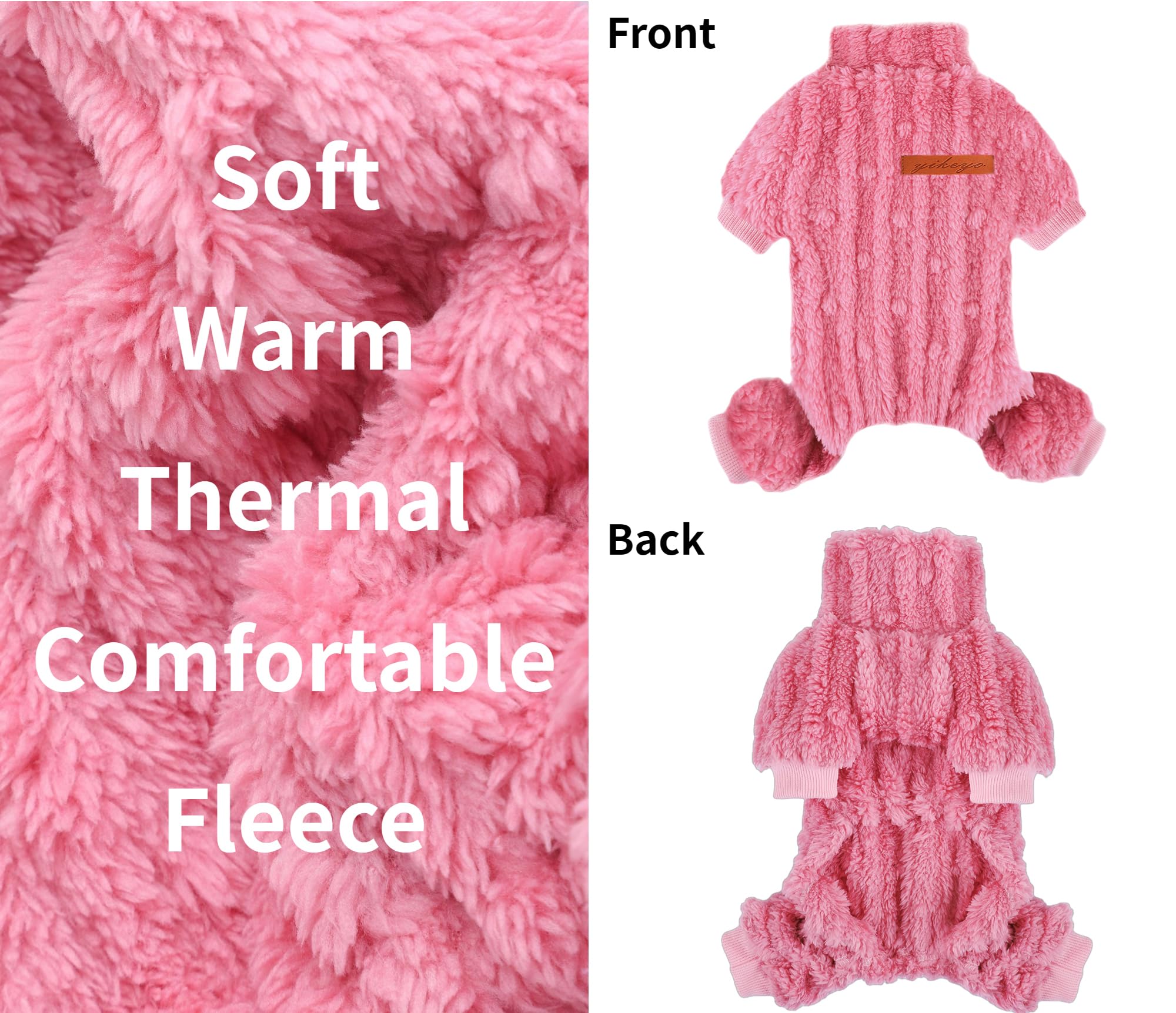 DaFuEn dog onesie pink snug fit for small breeds