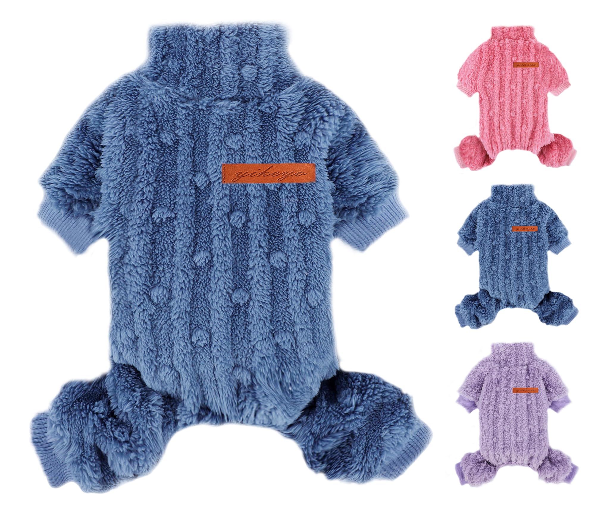 DaFuEn dog sweater shows plush fleece texture for soft warmth during chilly days.