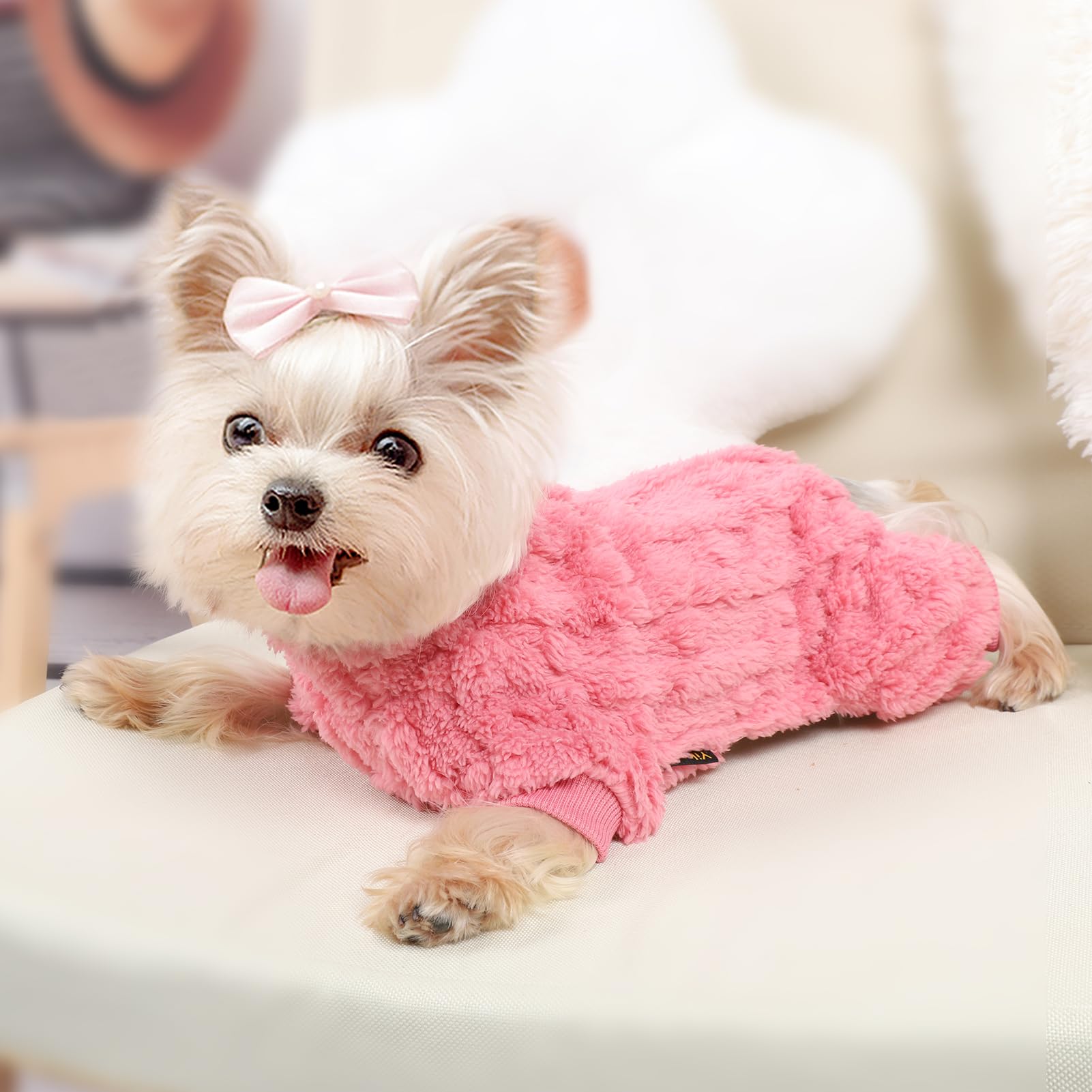 DaFuEn teacup dog clothes pink stylish fit