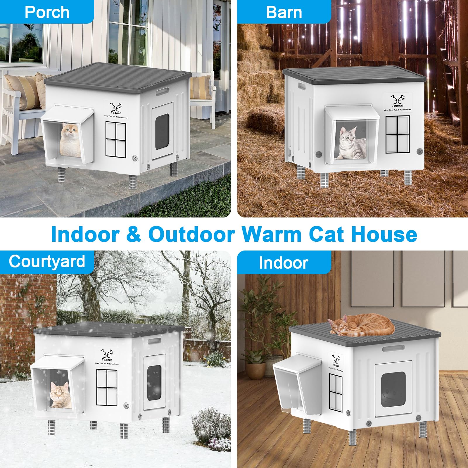 Dahivs Indestructible Cat House patio-use demonstrates versatile outdoor placement