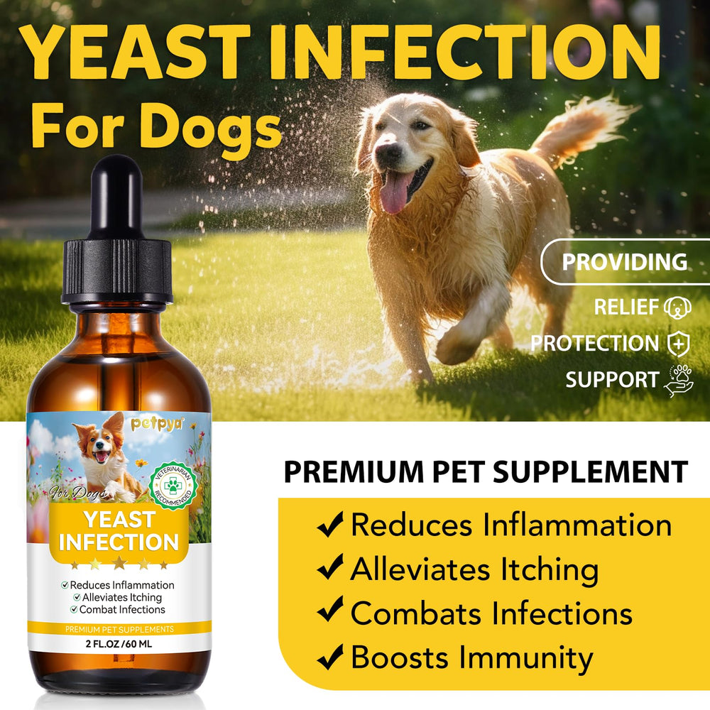 Daiasns dog yeast infection drops bacon flavor bottle for easy daily use