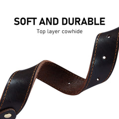DAIHAQIKO leather dog collar welded D-ring for strong leash attachment.