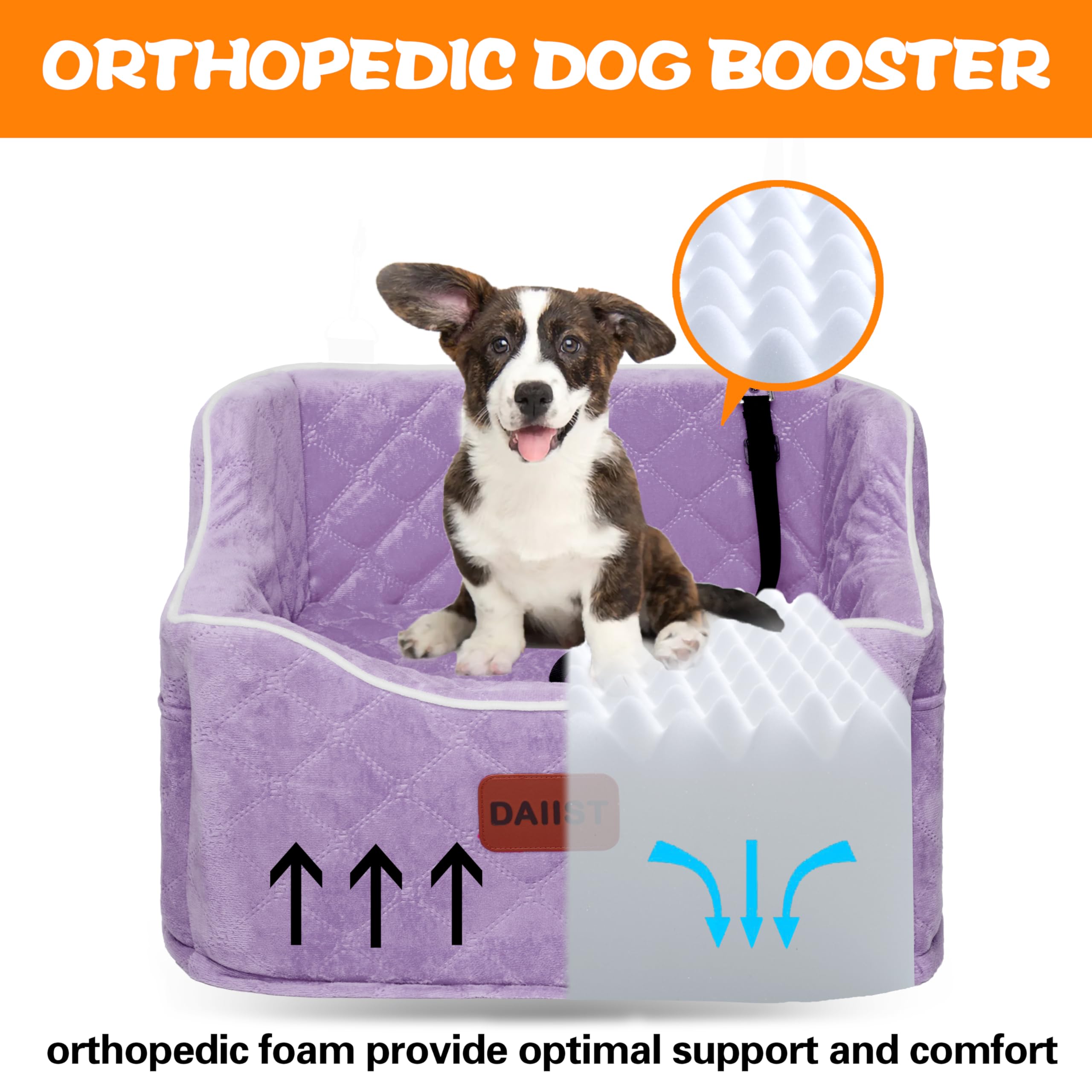 DAIIST dog car seat safety straps reinforced for secure trips