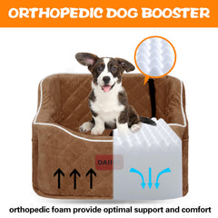 DAIIST dog car seat side view highlights elevated perch for better scenery