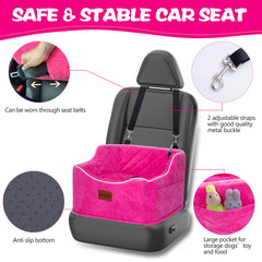 DAIIST dog car seat reinforced straps and buckles for secure travel