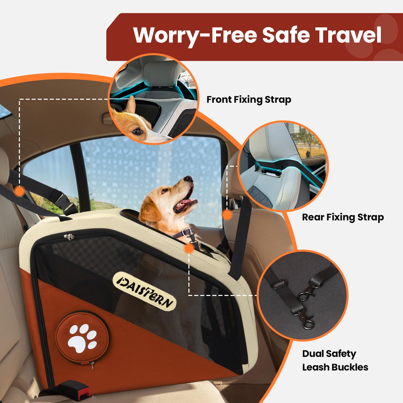 DAISTERN machine-washable plush mat adds cozy comfort.