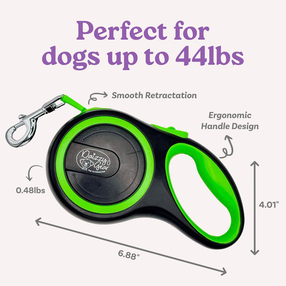Daizzy Gear dog leash with reflective stitching visible at dusk for safer night walks.