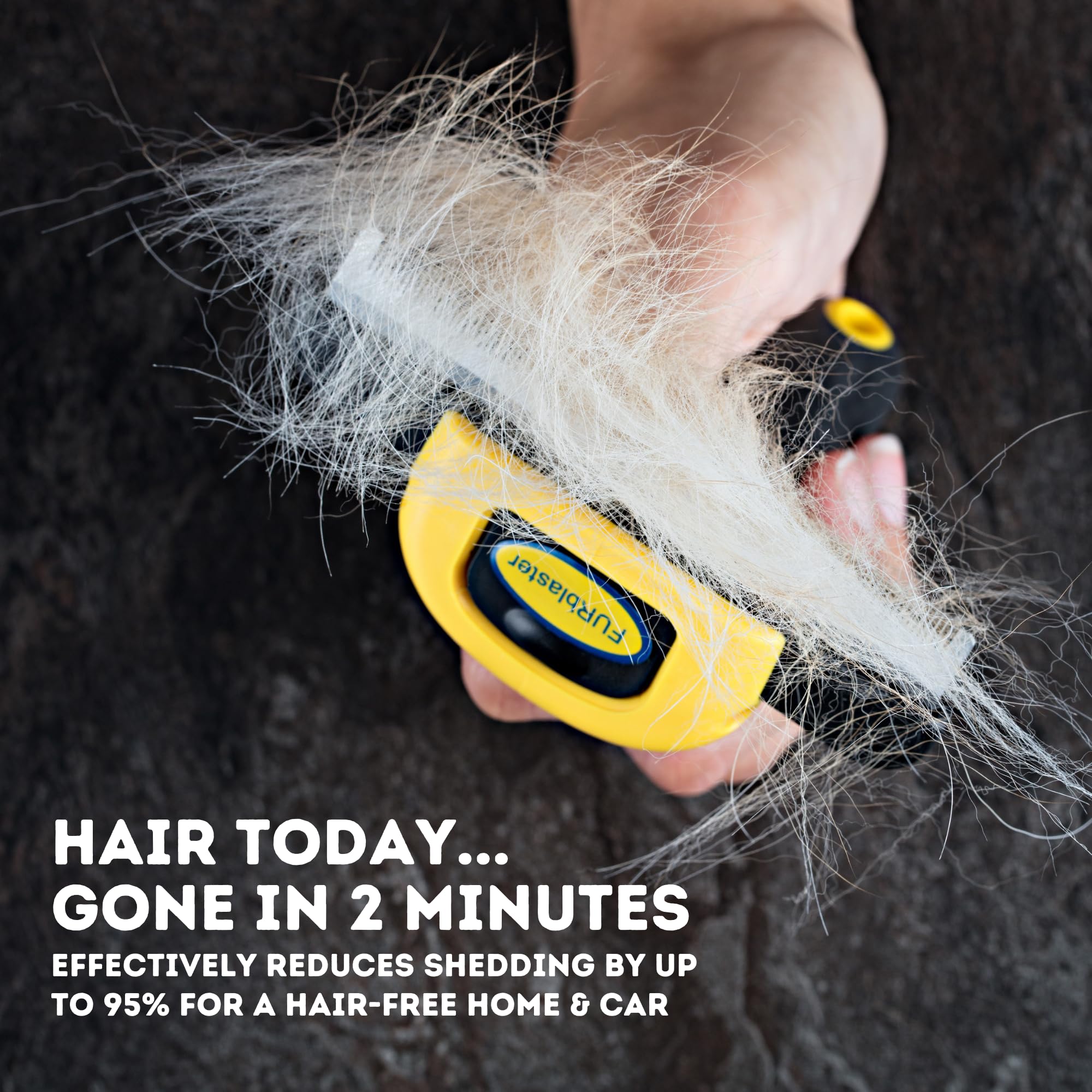 DakPets stainless-steel blade close-up highlights durable, rust-resistant design for effective shedding.