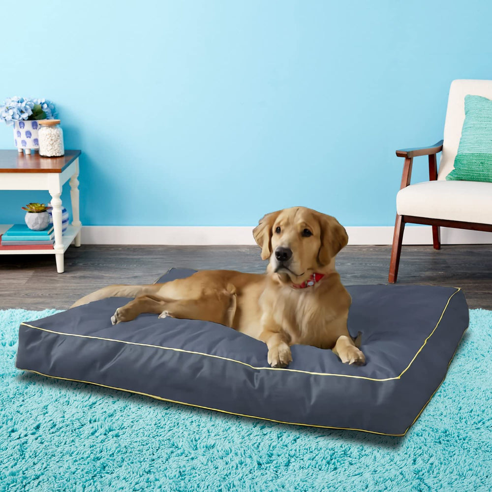 Dalema dog bed cover dark grey shade to blend with home decor.