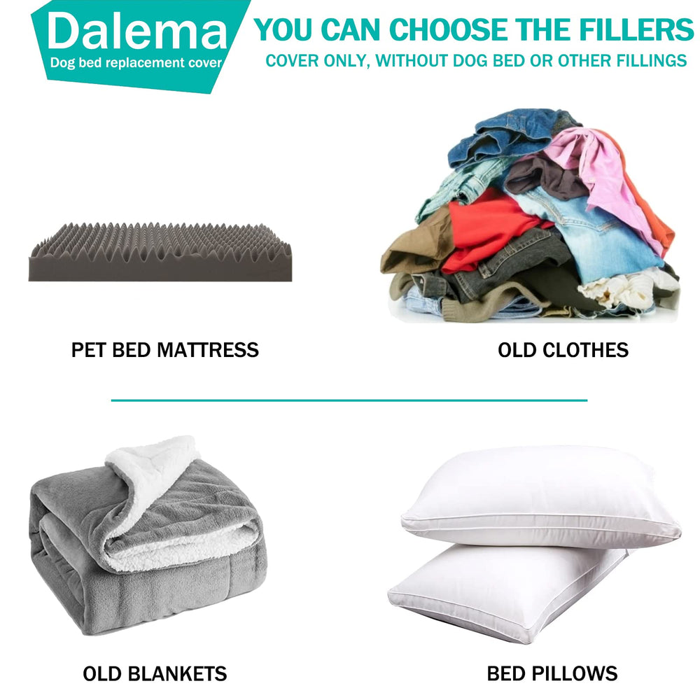 Easy-clean surface on Dalema dog bed cover resists stains