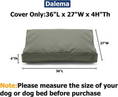 Dalema dog bed cover hidden zipper shows easy insertion and removal of fillings.