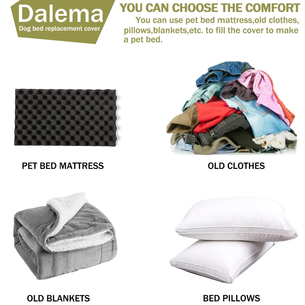 Dalema dog bed cover non-stick-hair surface keeps fur easy to remove.