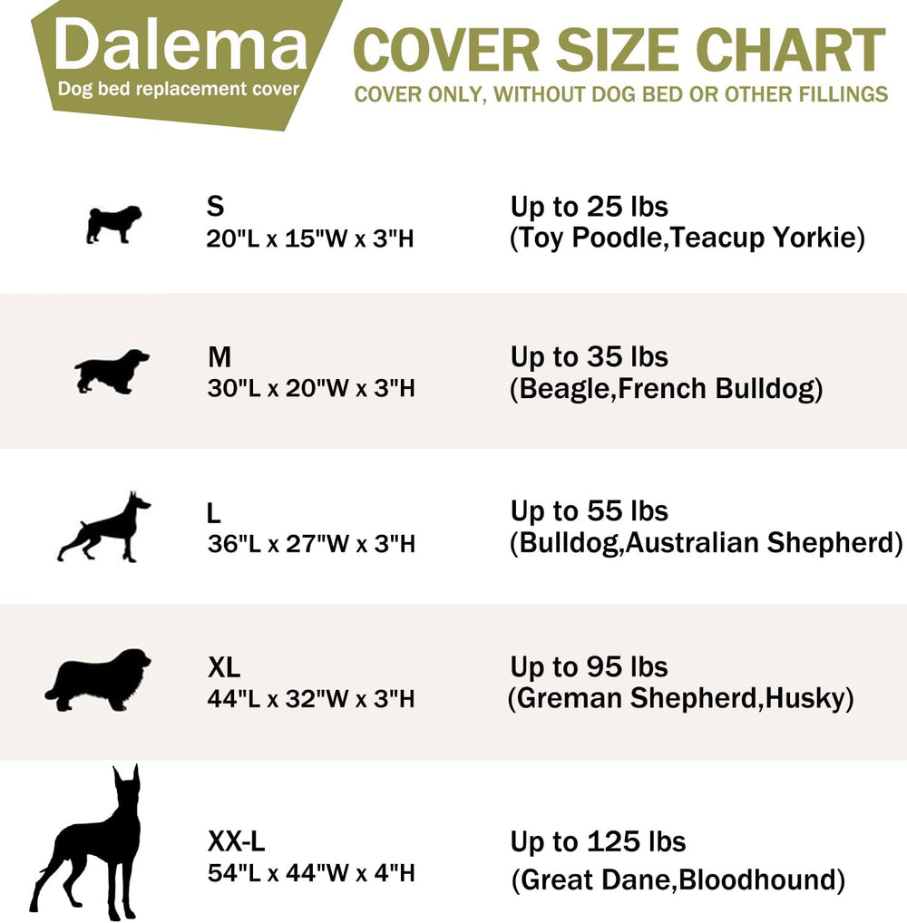 Dalema dog bed cover waterproof coating highlights liquid protection for fillings.