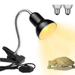 Dallfoll reptile heat lamp front view with stable mounting for basking.