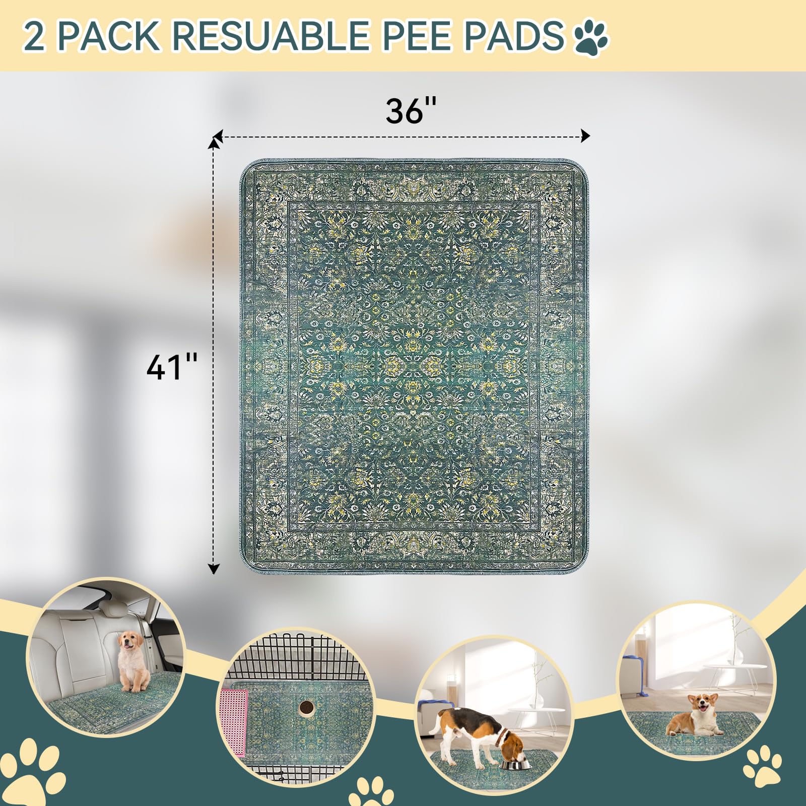 DAMIROON versatile pad for whelping crate training and litter mat tasks