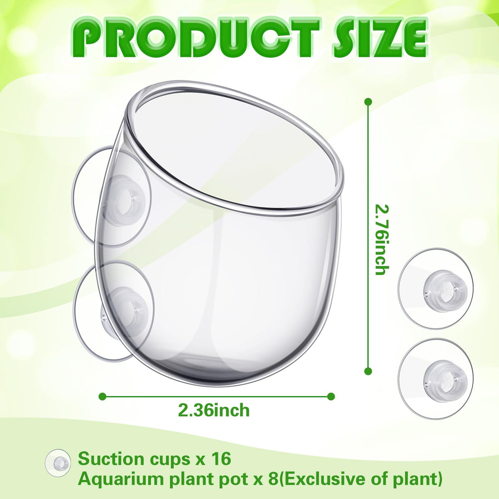 Dandat aquarium plant holder with suction cups for secure placement