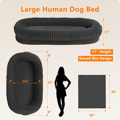 DANFOOZIO extra-large dog bed foam-layers shows gel memory and orthopedic foam.