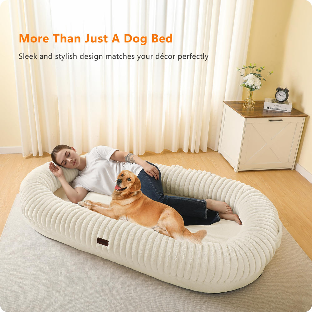 DANFOOZIO human dog bed washable cover simplifies cleaning