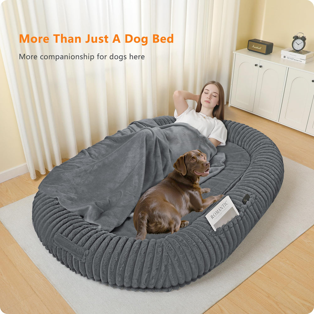 DANFOOZIO vacuum-packed packaging reveals full bed after unpacking.