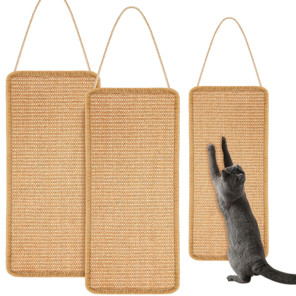 Dansydaisy 2-pack sisal door scratch mats ready for wall mounting in homes.
