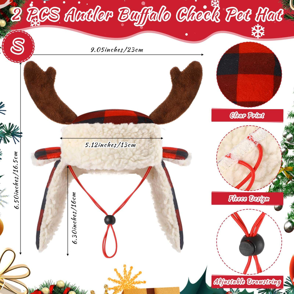 Dansydaisy Christmas antler hat back view with secure strap