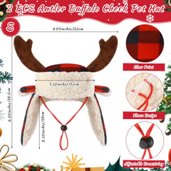 Dansydaisy Christmas antler hat back view with secure strap