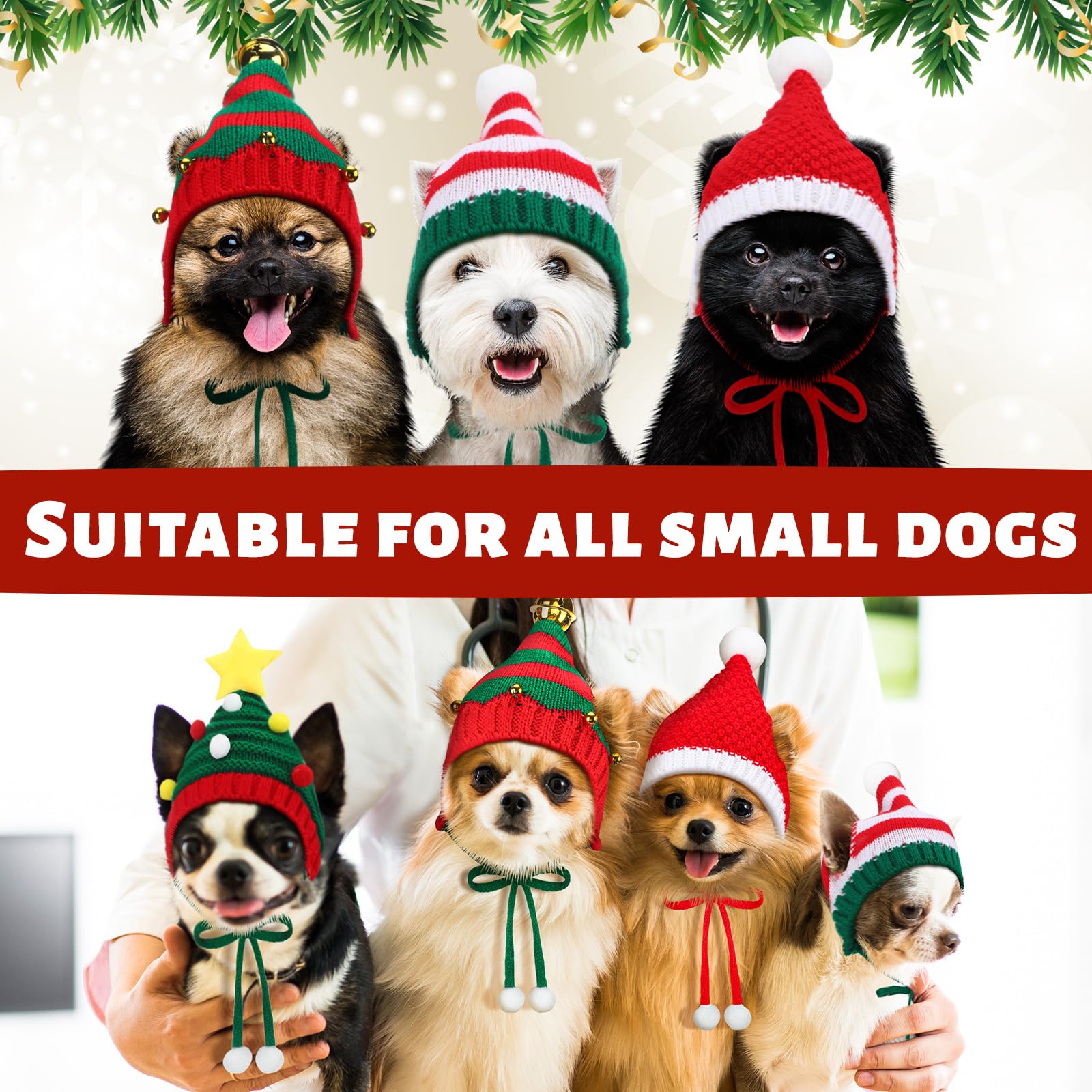 Dansydaisy small-dog knit hat close-up highlights cashmere-like feel and warm comfort.