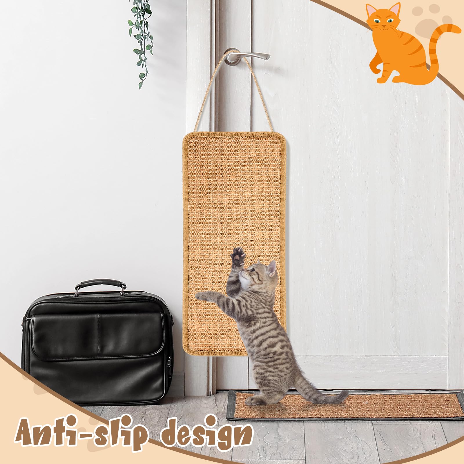 Dansydaisy dual-use scratch pad adapts for wall or floor placement.