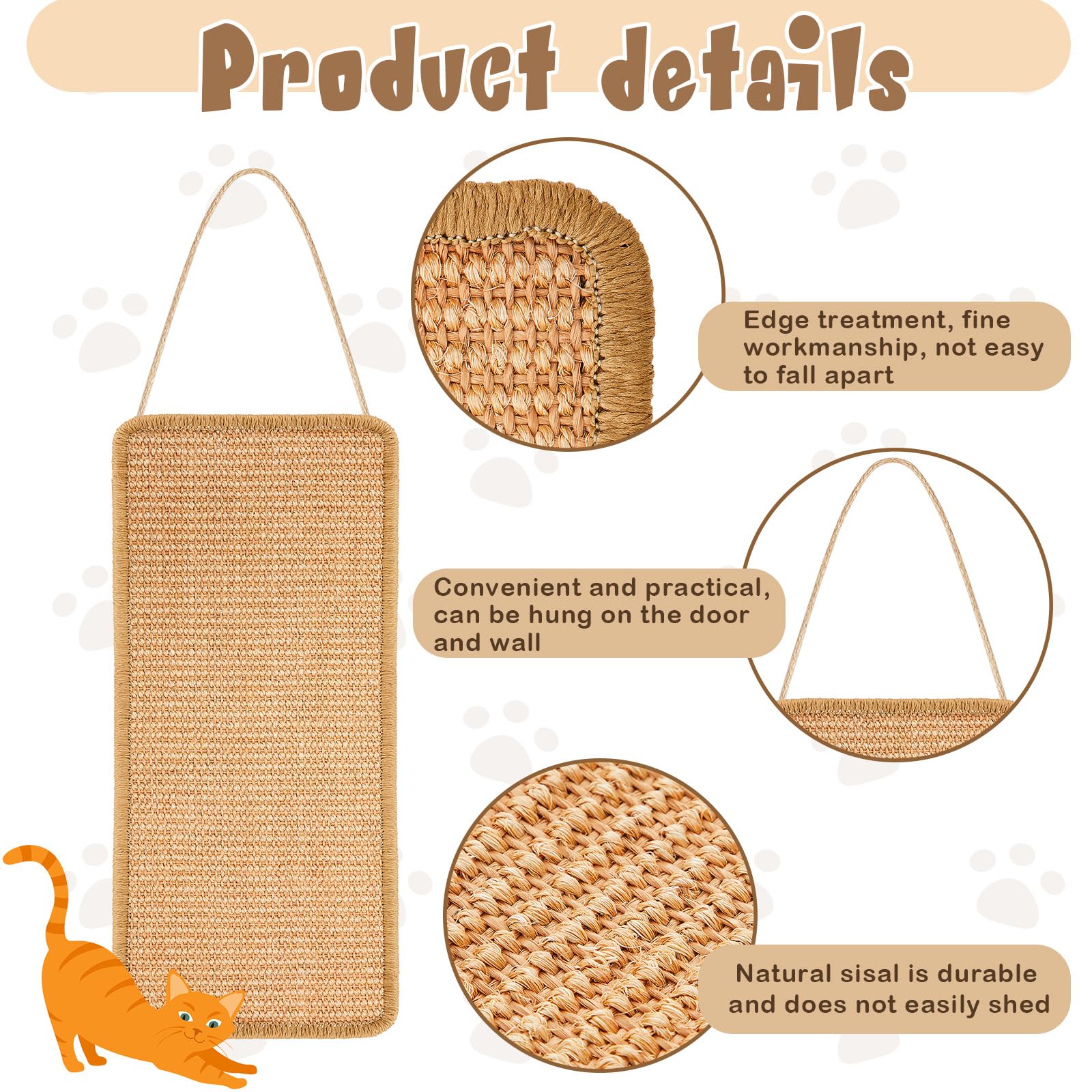 Dansydaisy sisal cat scratch mat used as sleeping or lounging pad.