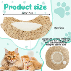 Dansydaisy wicker cat nest bed ready for cozy lounging and nap time