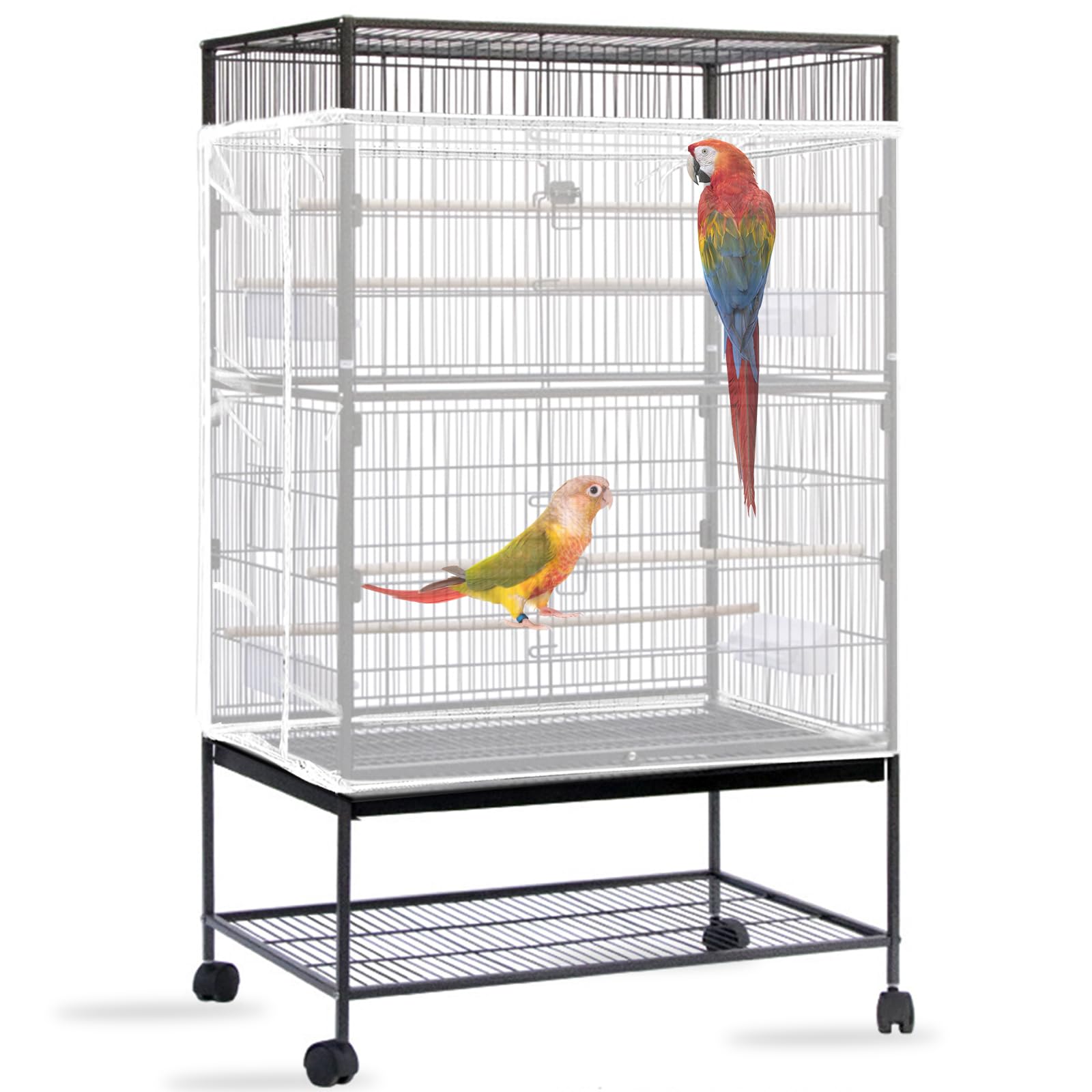 Daoeny cobertor para jaula de aves grande con ajuste seguro para jaula de tamaño completo.