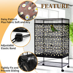 Daoeny drawstring and buckle ensure secure, adjustable fit for multiple cages