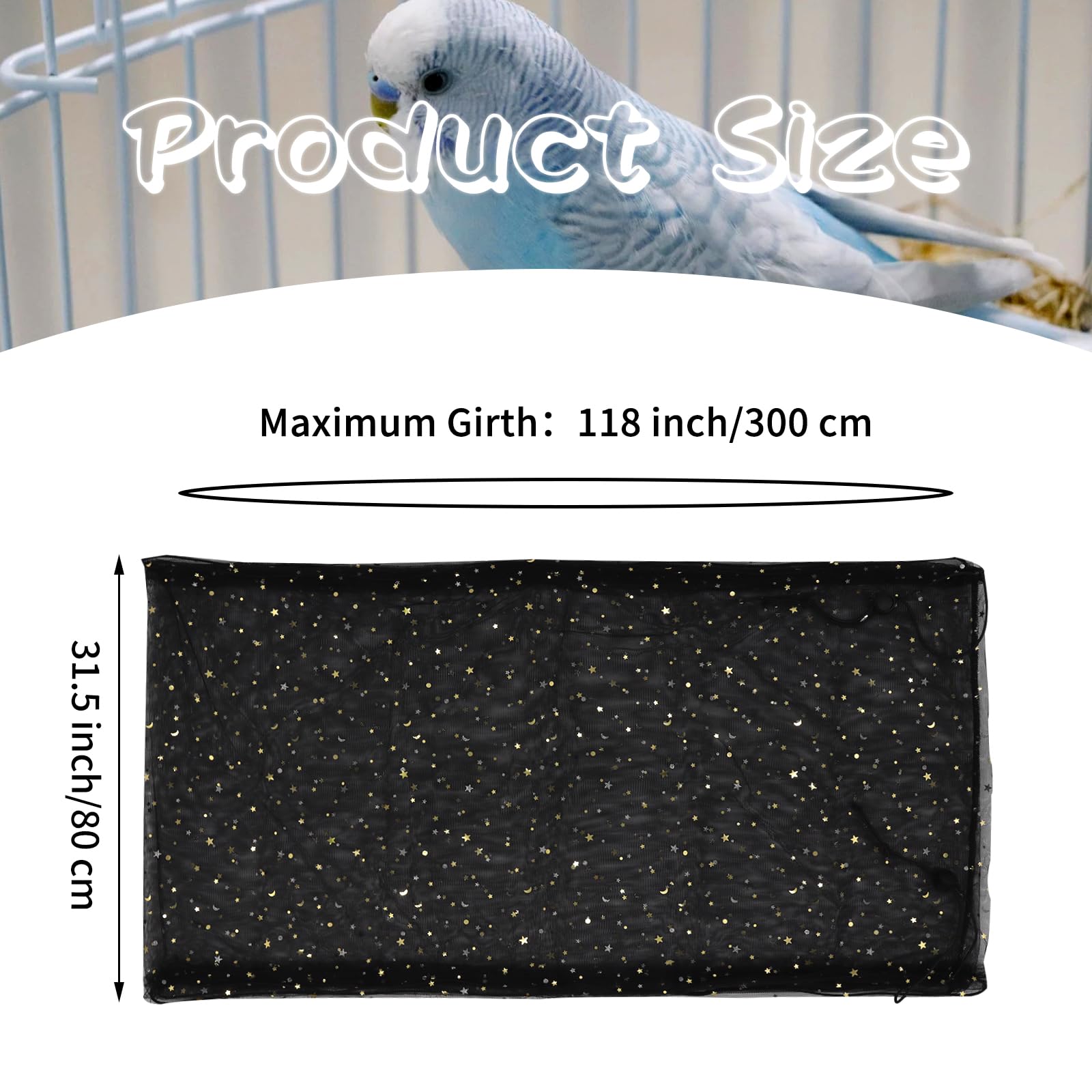 Daoeny seed catcher top view demonstrates adjustable fit for different cages