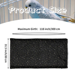 Daoeny seed catcher top view demonstrates adjustable fit for different cages