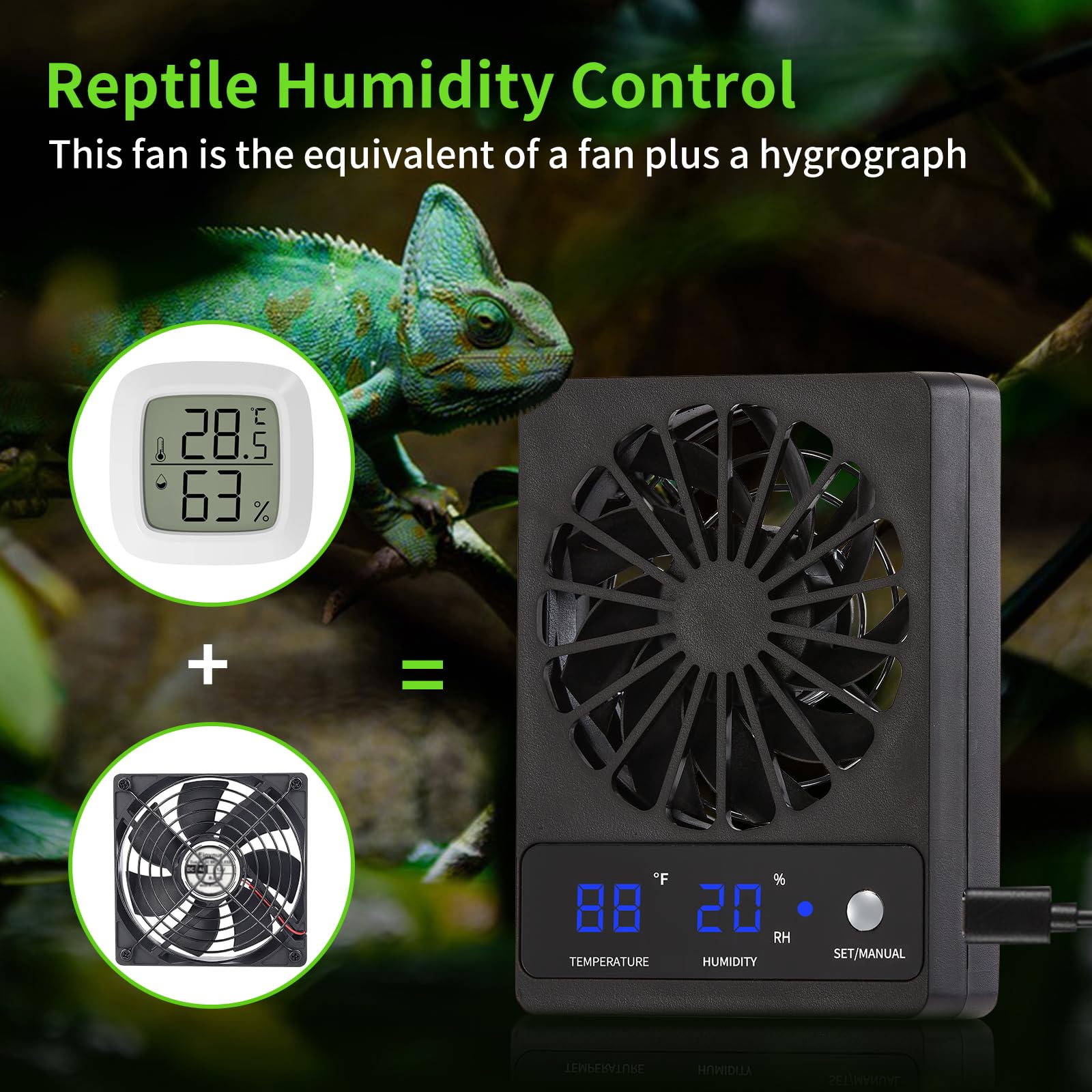 DAOTAILI reptile tank fan operates quietly, ideal for quiet spaces