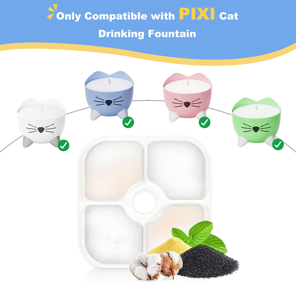 Daoxuan 16-pack cat fountain filters offers bulk value for constant pet hydration.