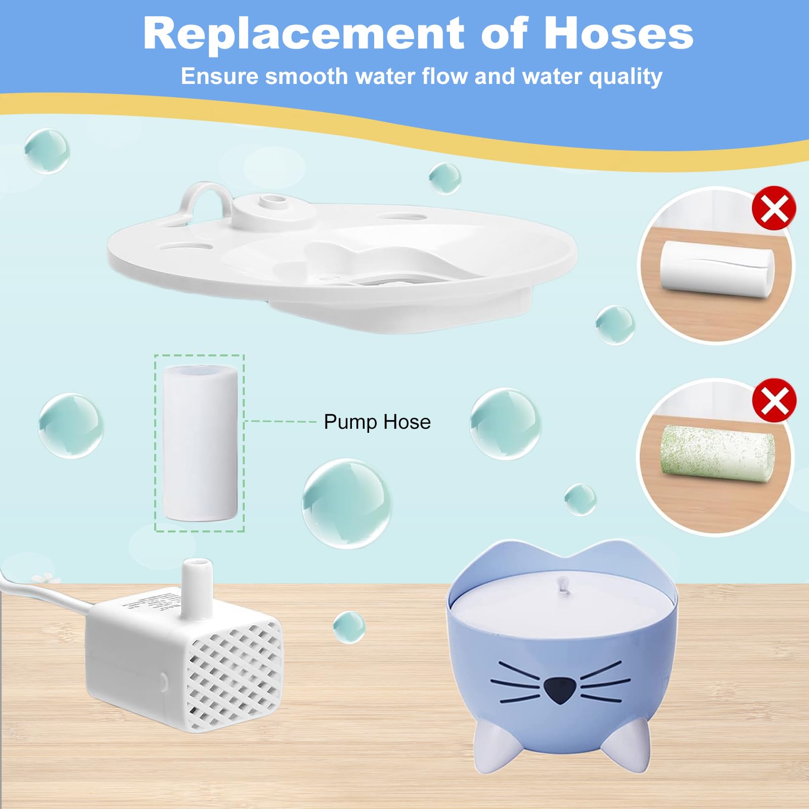 Daoxuan pump hoses for PIXI fountain enable easy setup and reliable water flow.