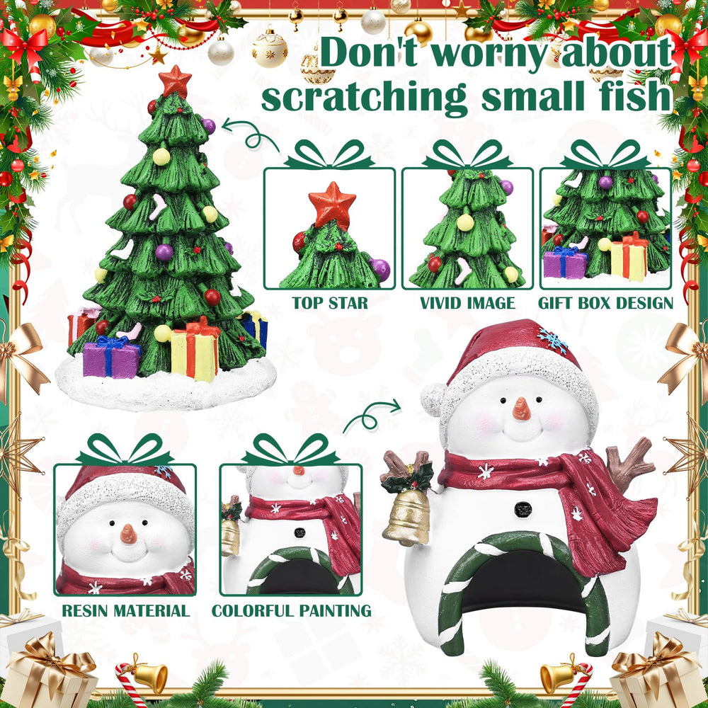 Darckle Christmas fireplace aquarium decor brings cozy holiday ambiance.