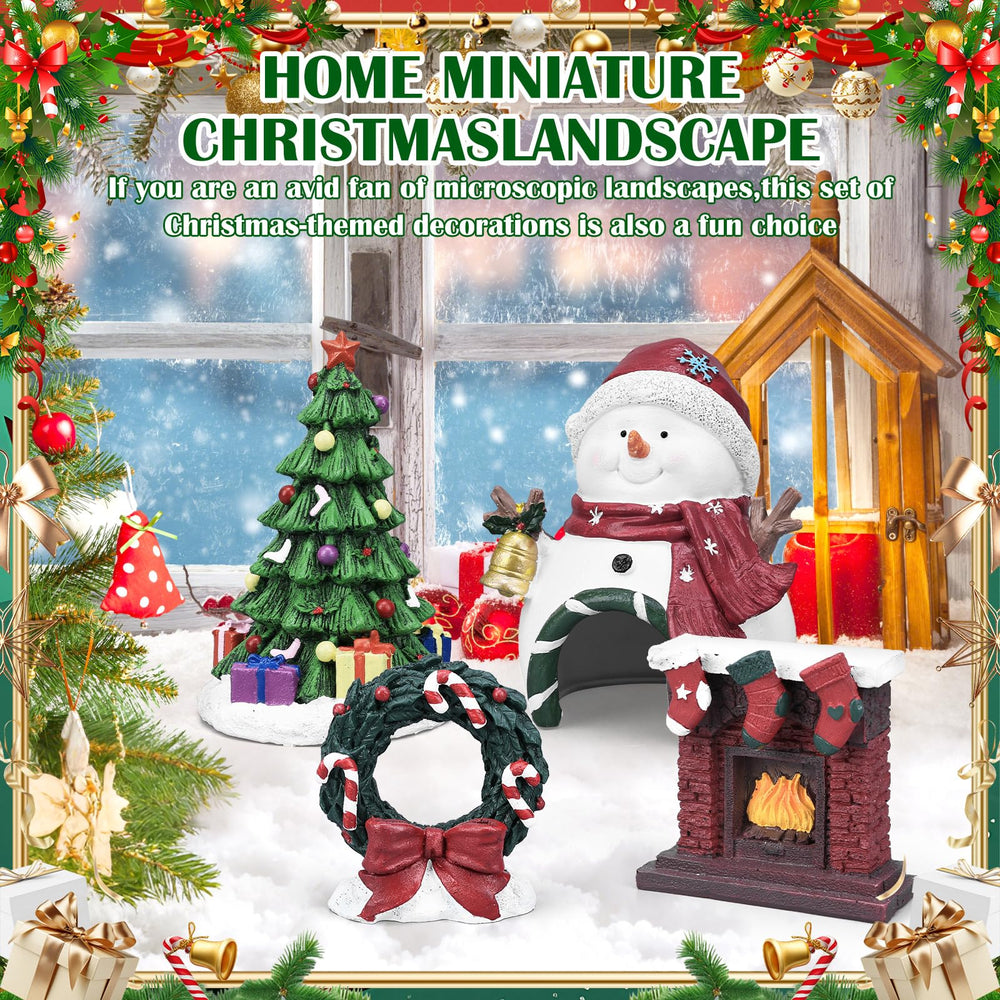 Darckle resin Christmas ornament set for small tanks adds cheer.
