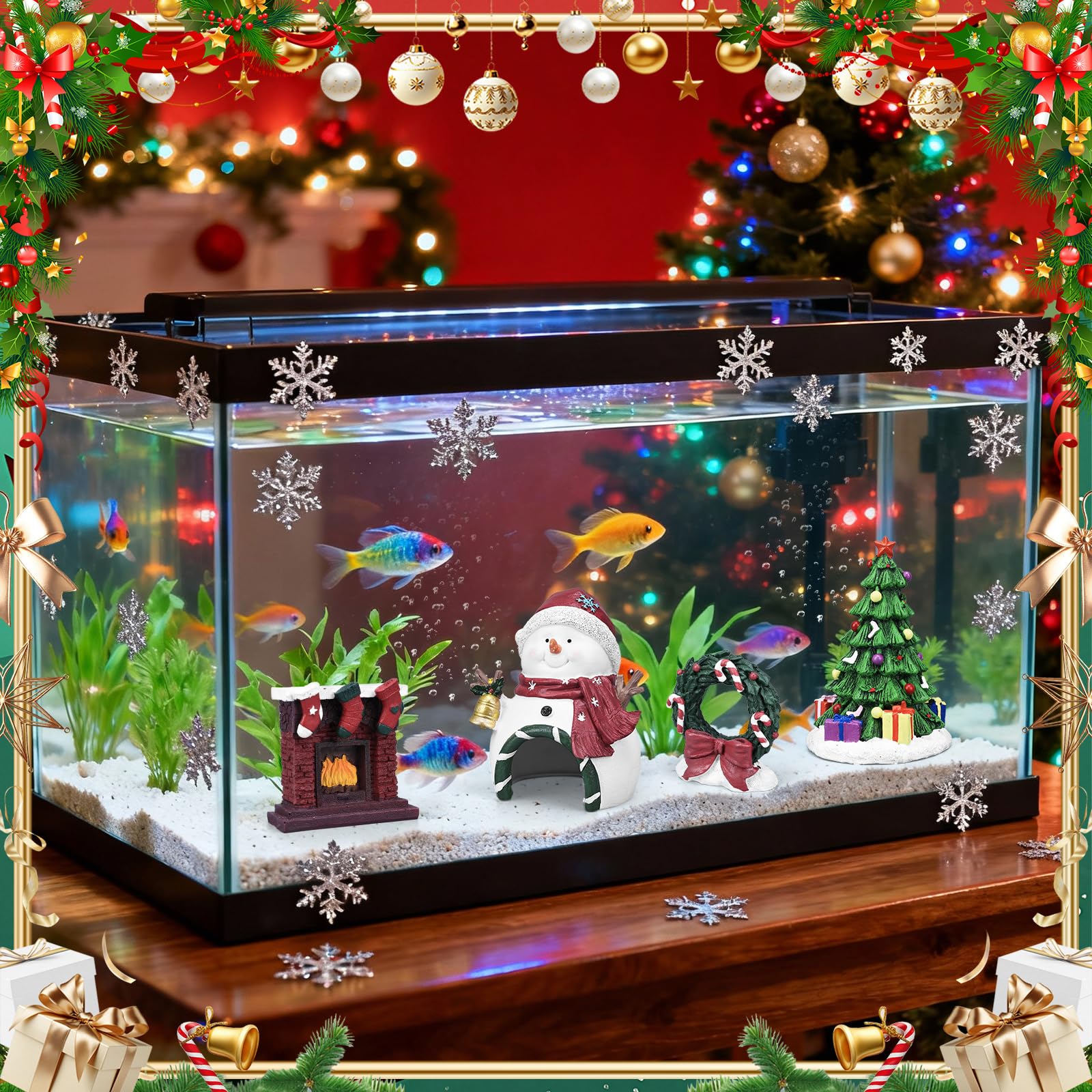 Darckle closeup resin texture highlights quality aquarium decor.
