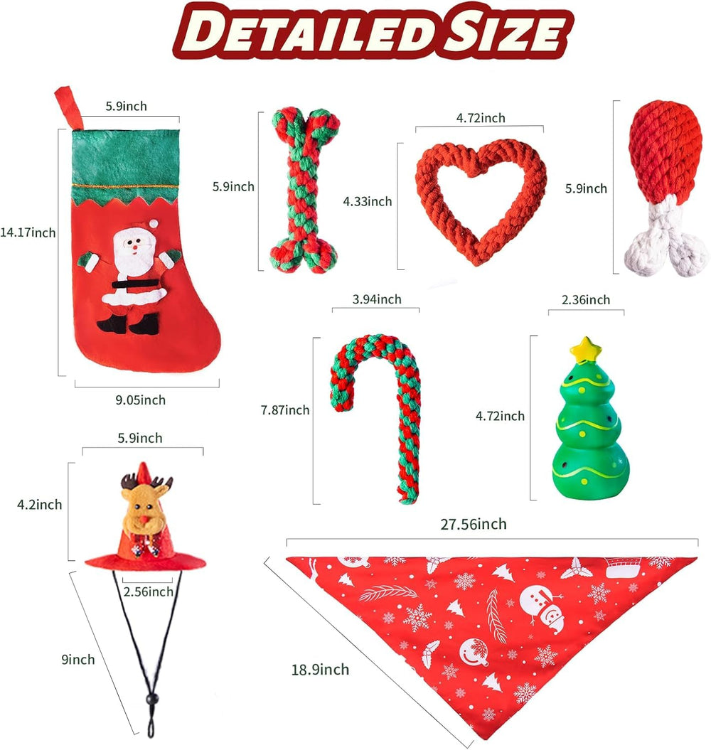 DARDOHIA dog toys feature snowman and tree designs for holiday fun