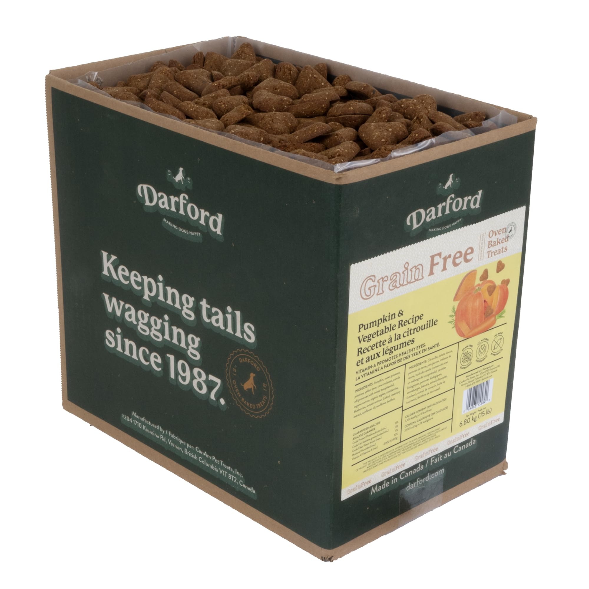 Darford pumpkin mixed vegetables biscuits show real ingredients for tasty daily rewards