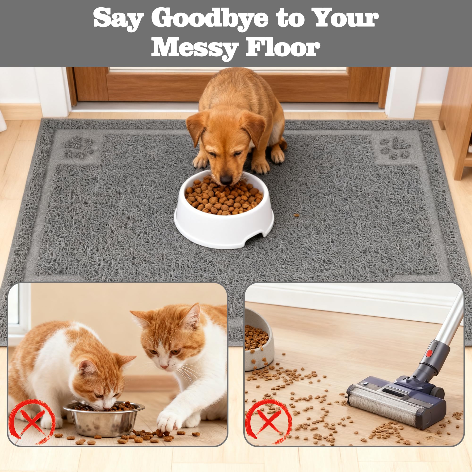 Darkyazi Pet Feeding Mat easy clean design for quick shedding of mess