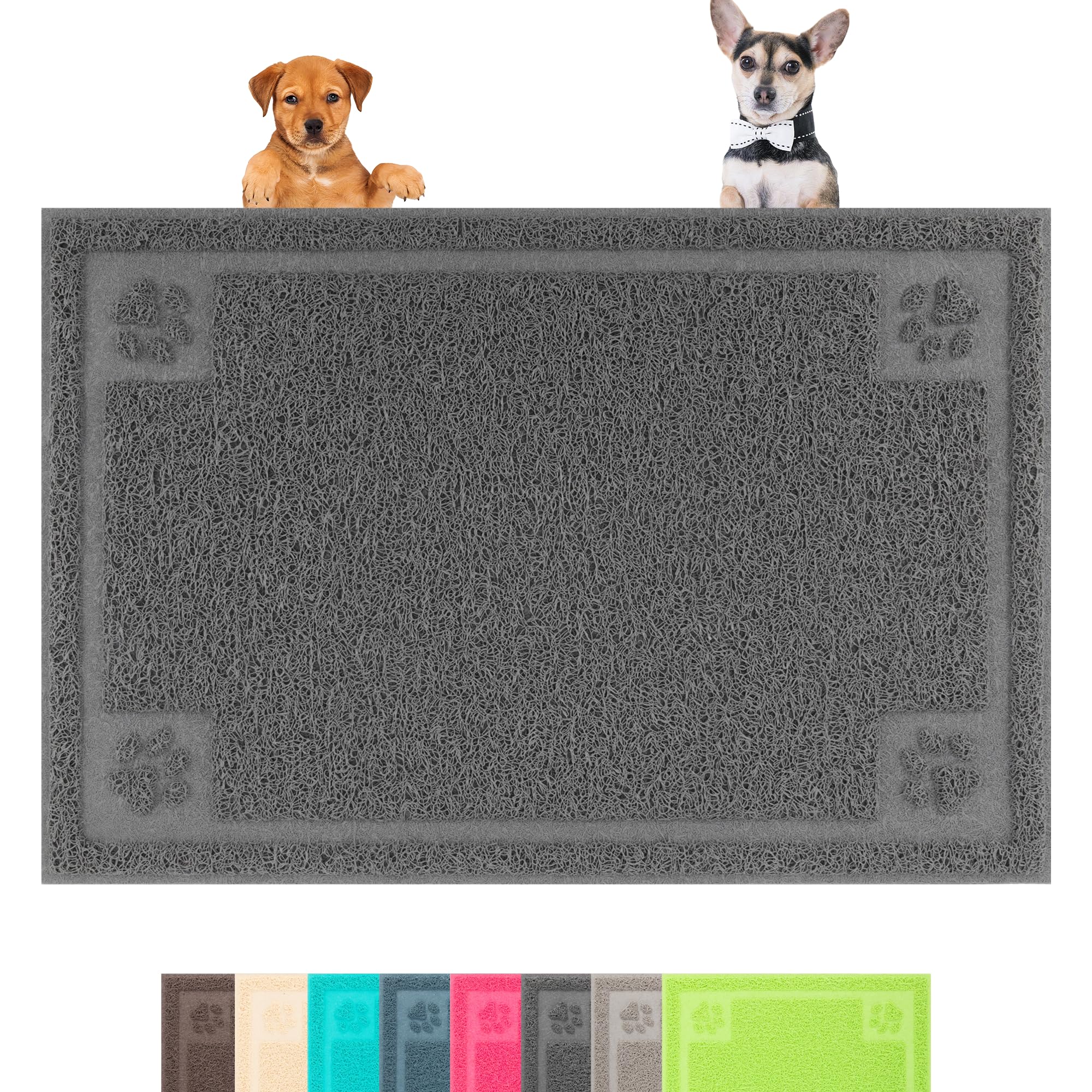 Darkyazi Pet Feeding Mat Large Coffee color with non-slip surface keeps bowls steady during meals