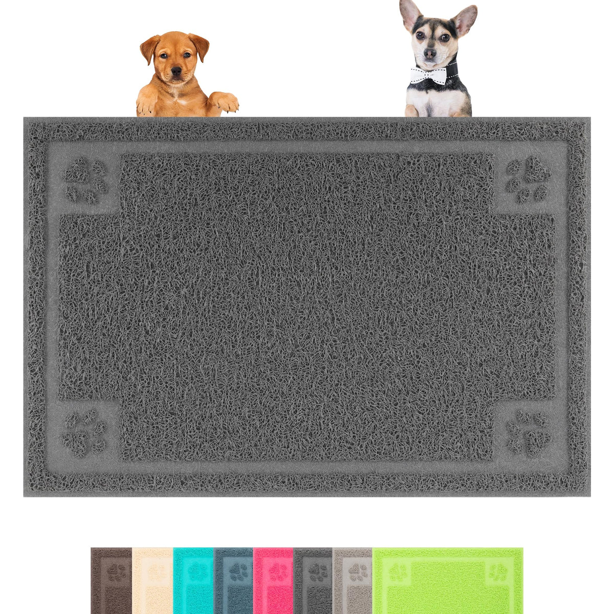 Darkyazi Pet Feeding Mat Large Coffee color with non-slip surface keeps bowls steady during meals