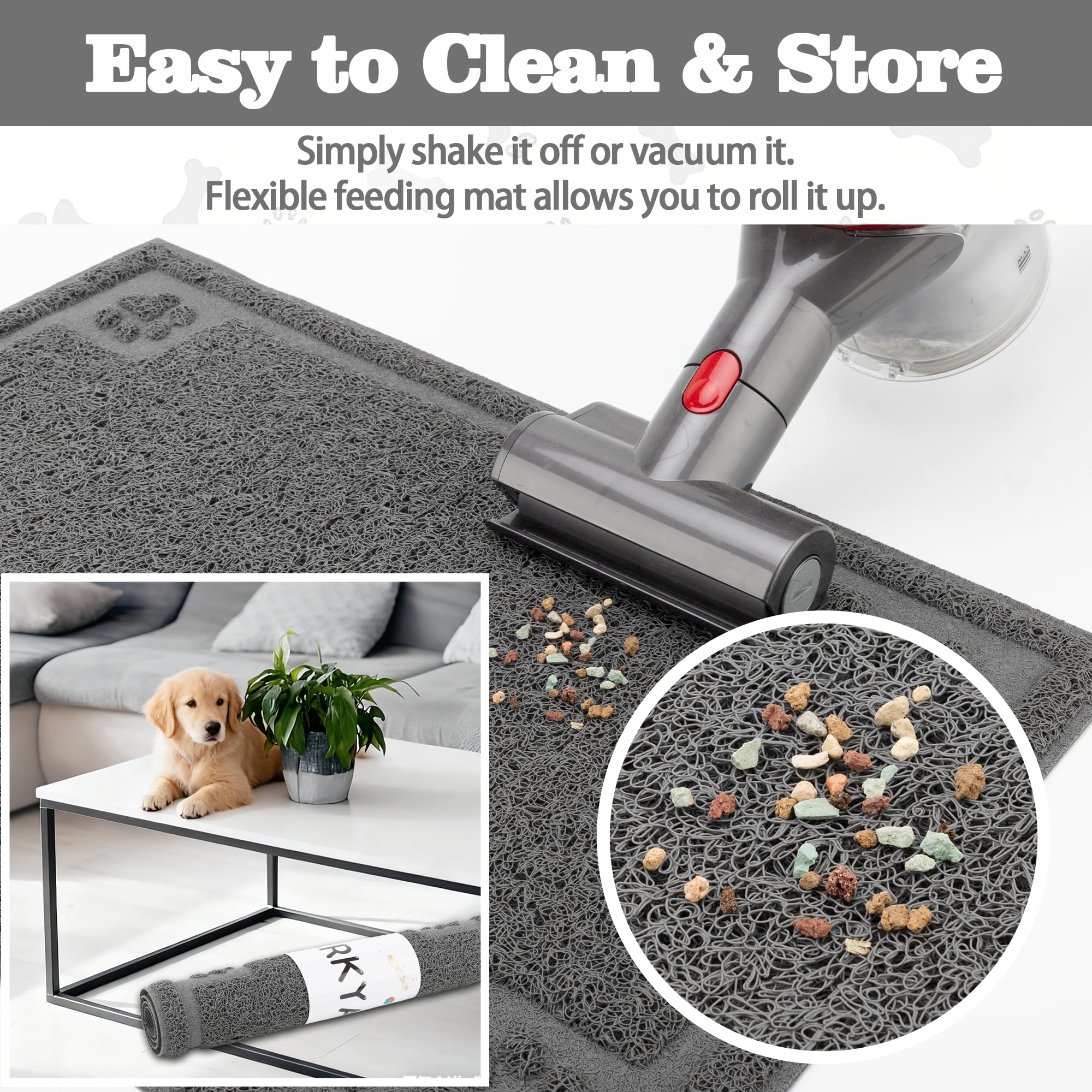 Darkyazi Pet Feeding Mat roll-up storage for travel and storage