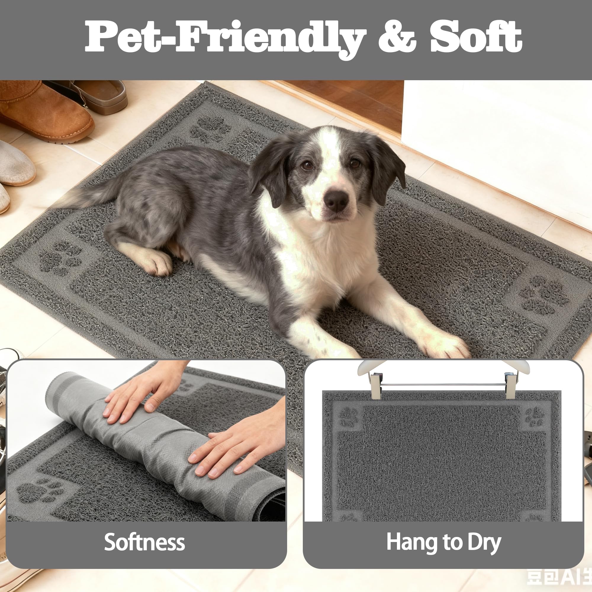 Darkyazi Pet Feeding Mat surface texture catching crumbs and drips