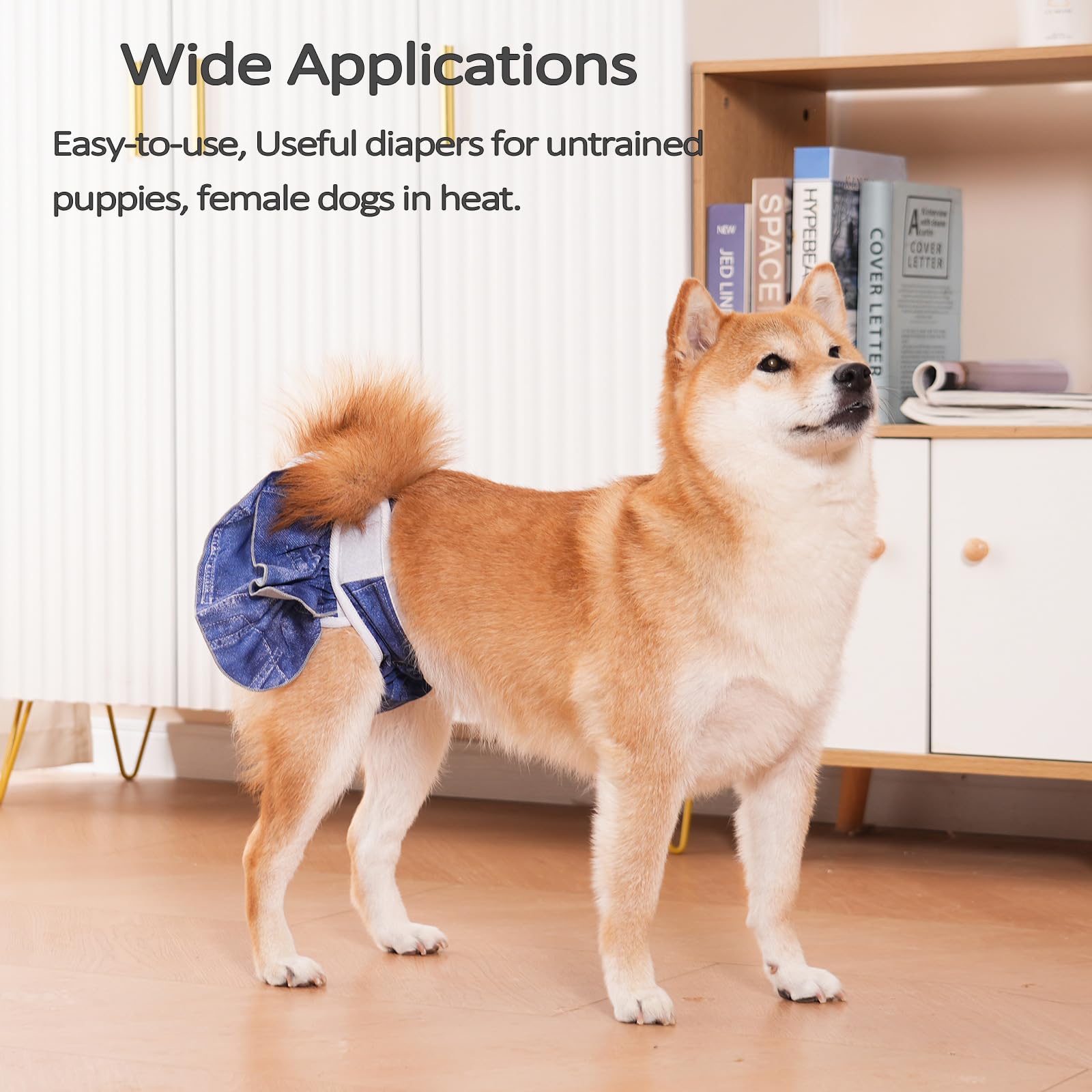 Daslakdc washable dog diapers absorbent layer helps prevent leaks during activity.