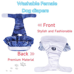 Daslakdc washable dog diapers breathable layer keeps skin cool and comfortable.
