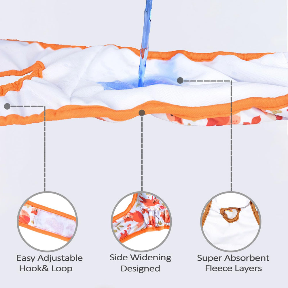 Daslakdc washable dog diapers inner contact layer pampers the dog's skin.